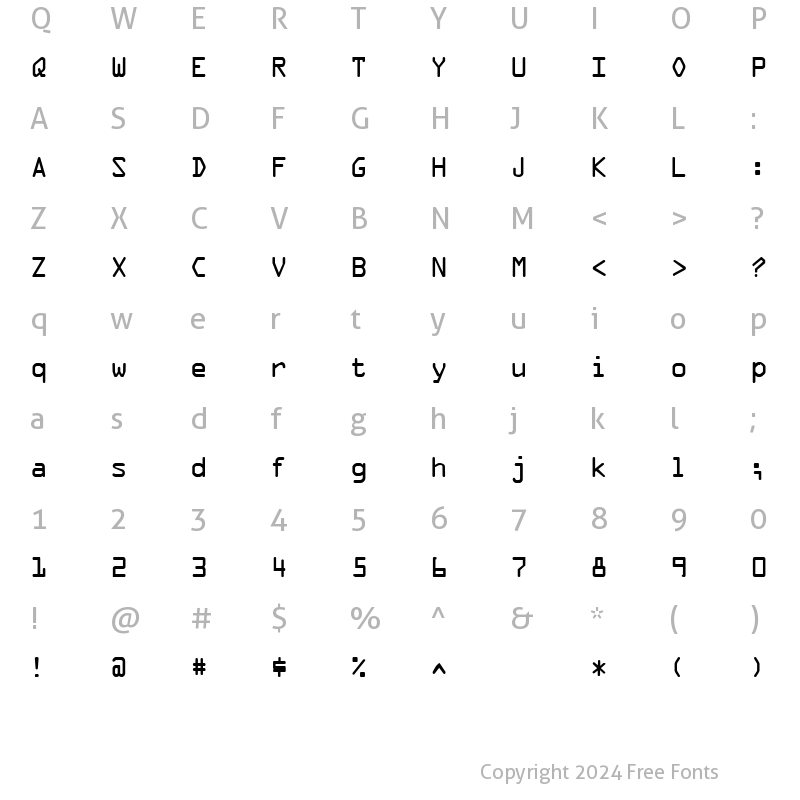 Character Map of STALKER1 Regular