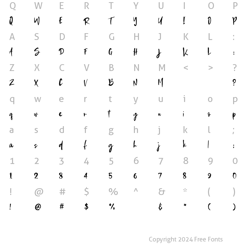 Character Map of Stambaugh Regular