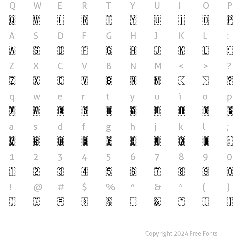 Character Map of Stamper Regular