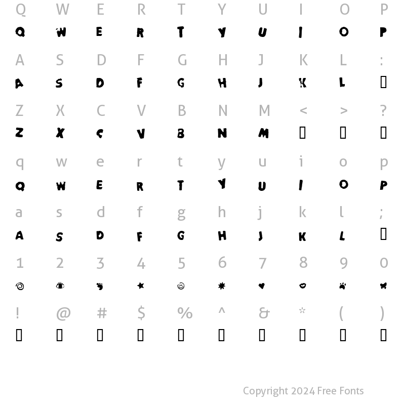 Character Map of StamperFace Regular