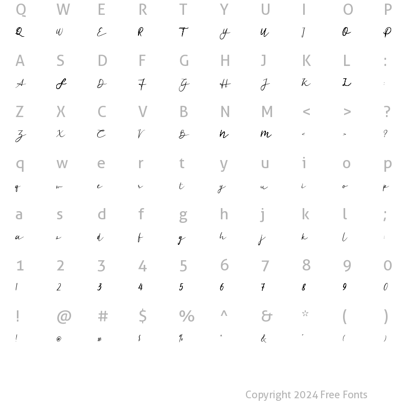 Character Map of Standard Jeglek Regular