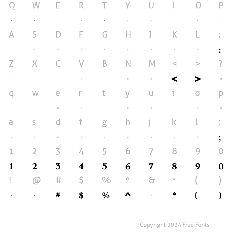 Character Map of StanhopeBoldTab Regular