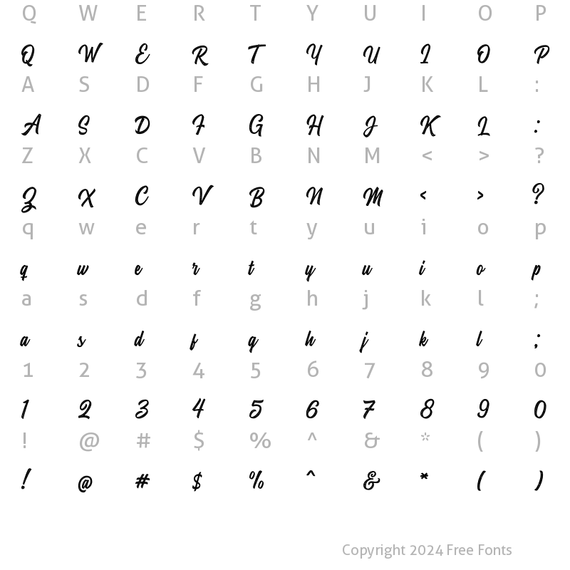 Character Map of Stanley Stamp