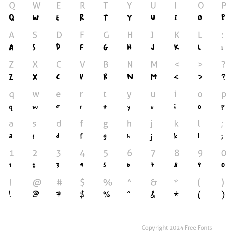 Character Map of StantonICG Regular