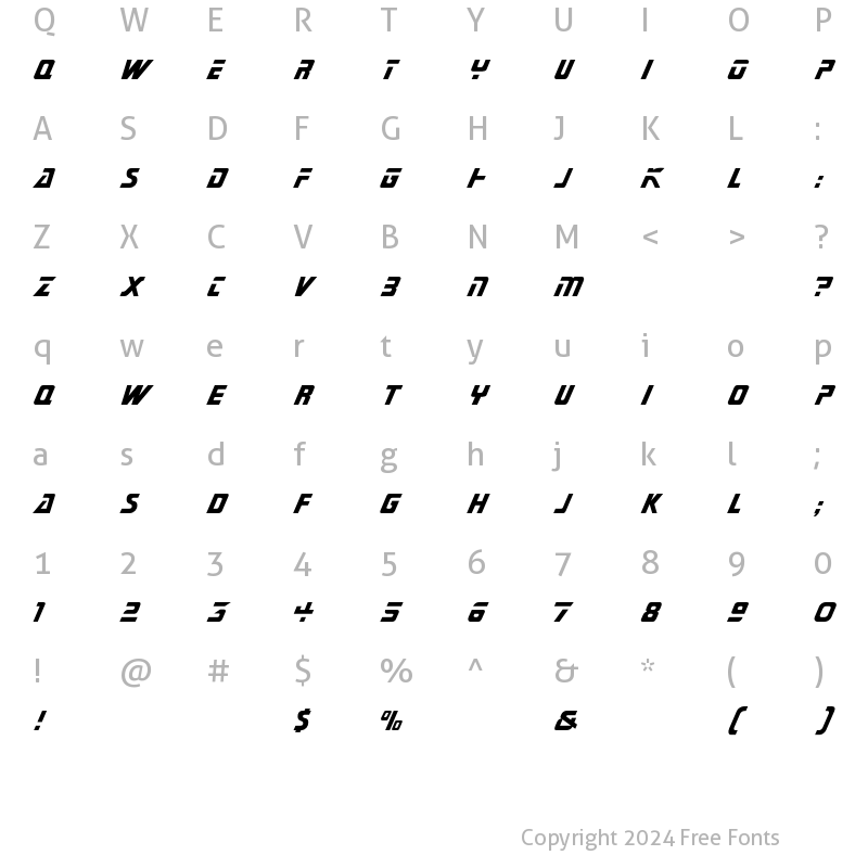 Character Map of Star TrekTNGTitle Regular