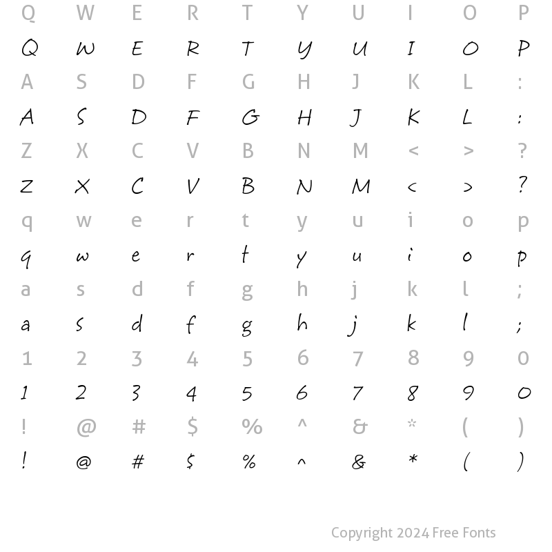 Character Map of StarbabeHmk Regular