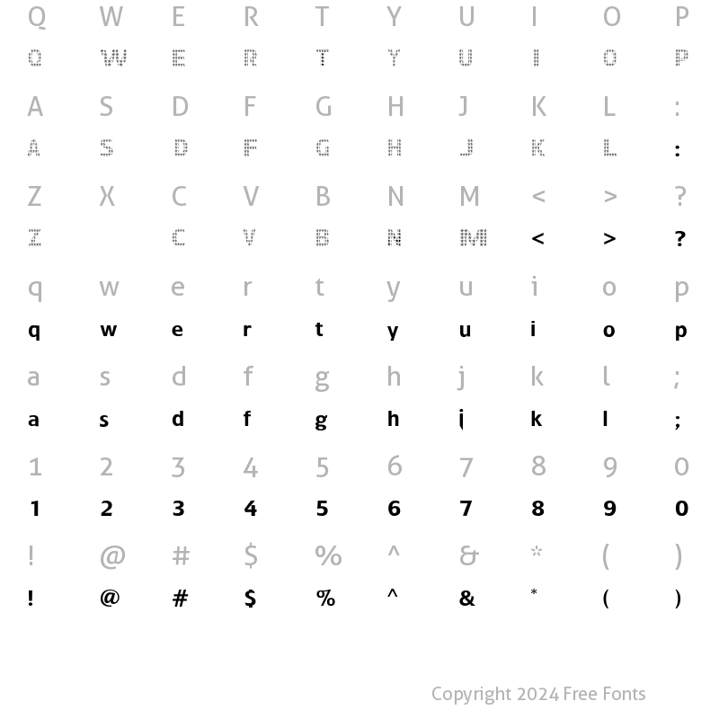 Character Map of StarCapitals Regular