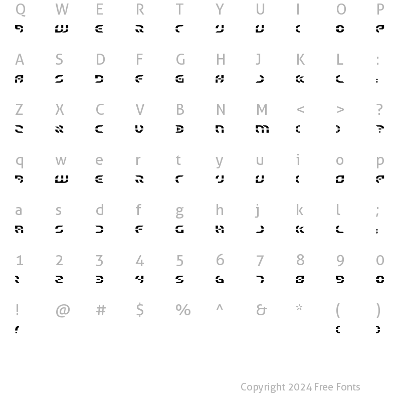 Character Map of Starfighter Regular