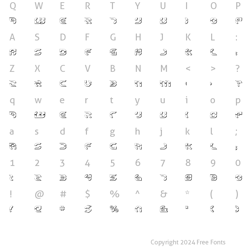 Character Map of Starfighter Shadow Shadow