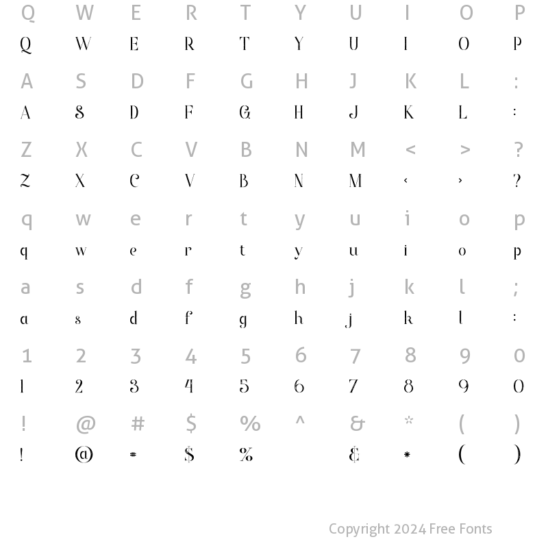 Character Map of Starla Grunge Grunge