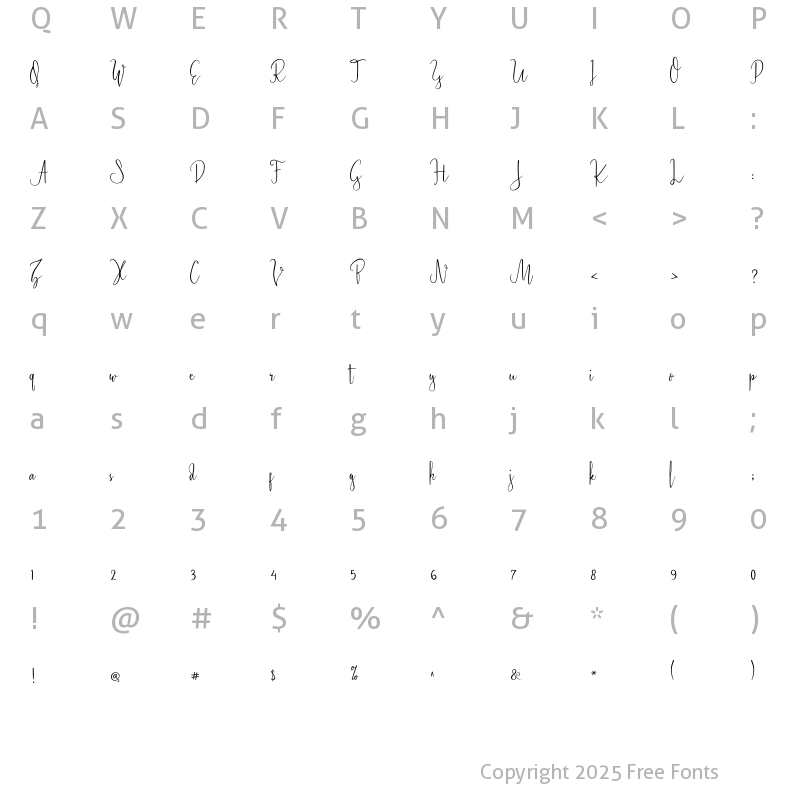 Character Map of Starlight Basic