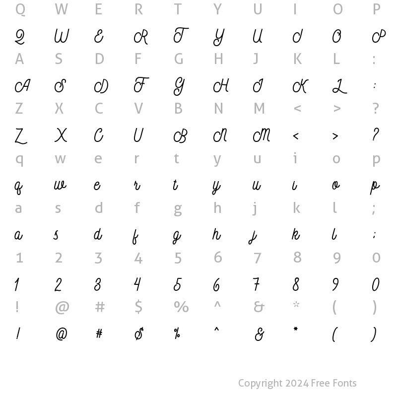 Character Map of Starline Regular