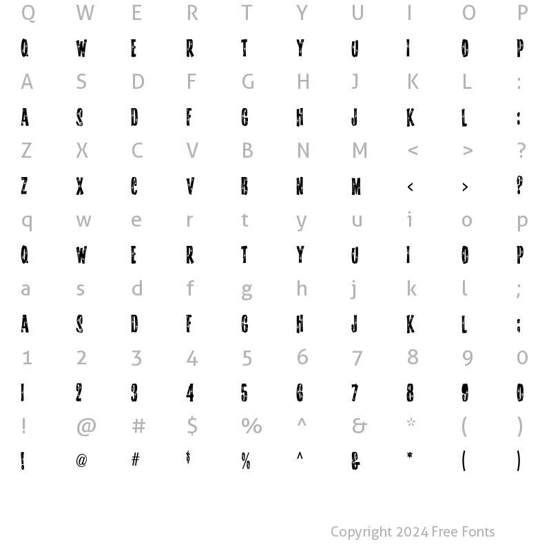 Character Map of Starshine MF Regular