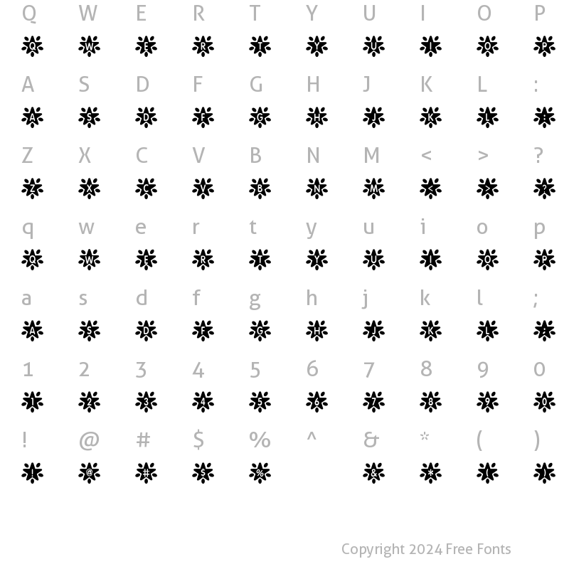 Character Map of STAR+STAR (sRB) Regular