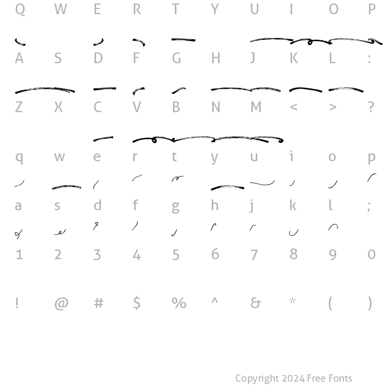 Character Map of Start Today Extra Reguler