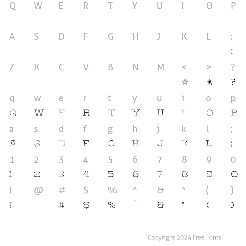 Character Map of Startime-Normal Regular