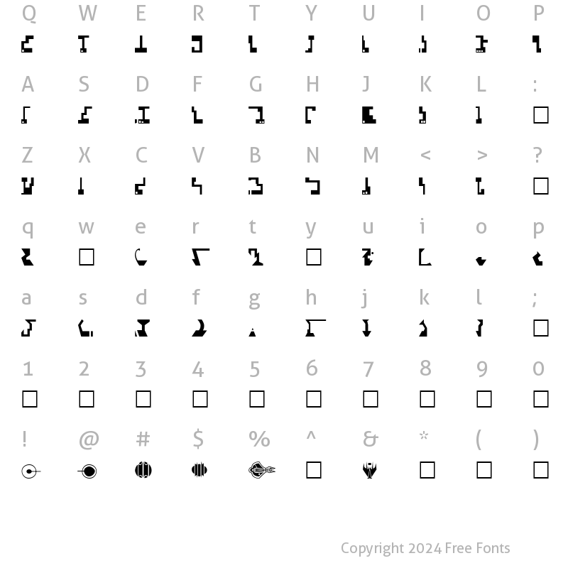 Character Map of StarTrek Cardassian k canon based