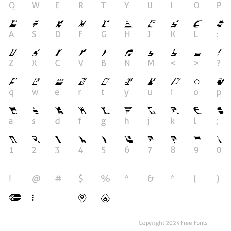 Character Map of StarTrek Gothic Ferengi rengi
