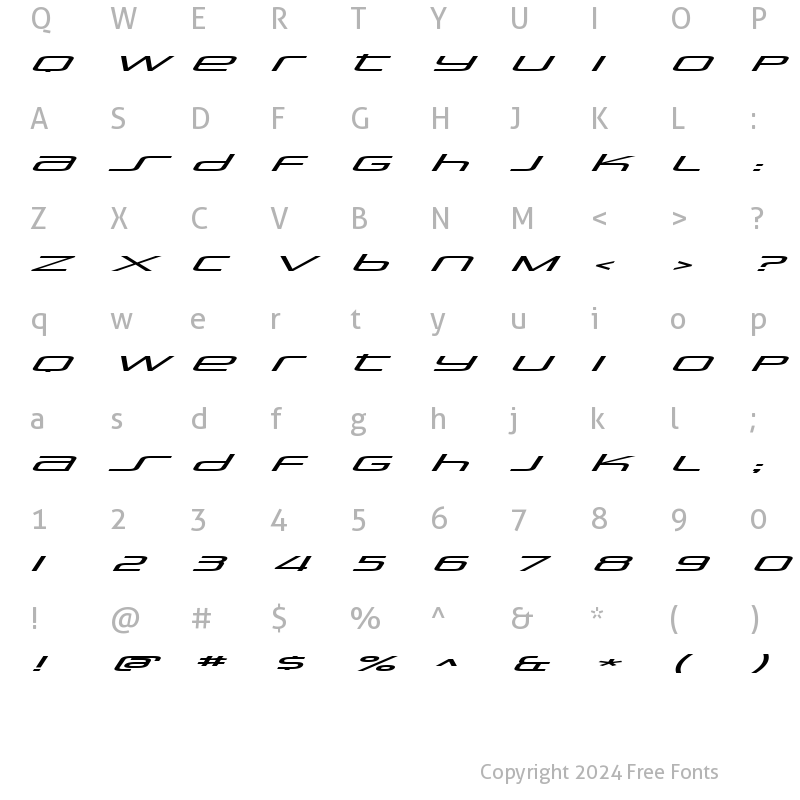 Character Map of Stasmic Regular