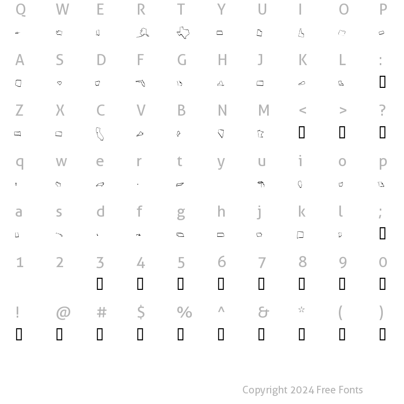 Character Map of Statebats Regular