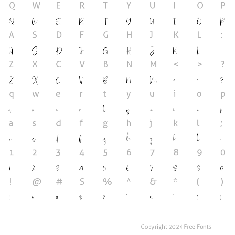 Character Map of Stay Home Regular