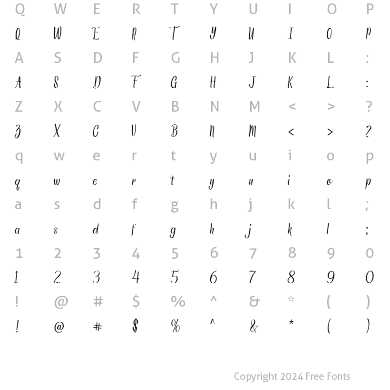 Character Map of Staykingston Regular