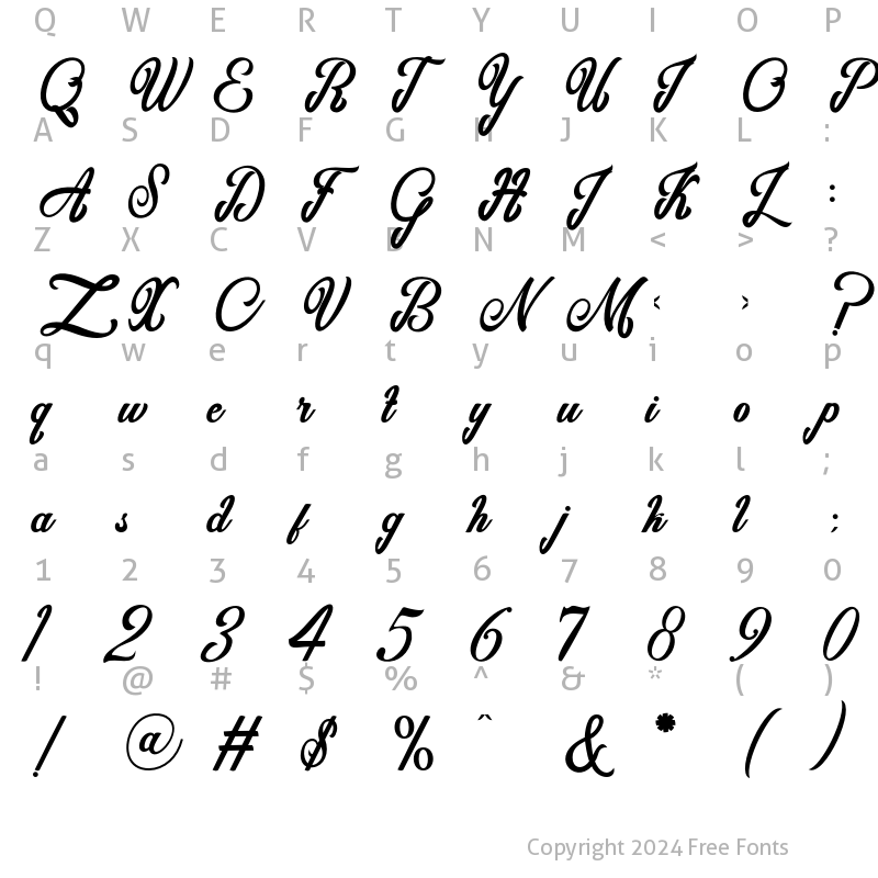 Character Map of Staytion Regular