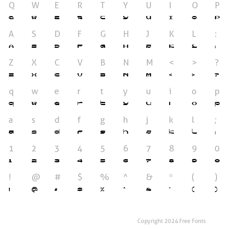 Character Map of STCO Samerang Display Heavy Expanded