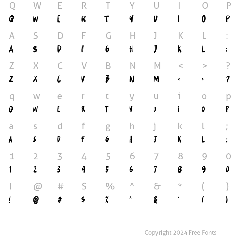 Character Map of Steelhead Regular