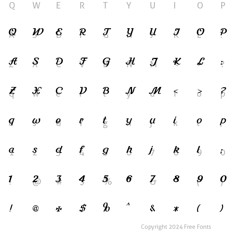 Character Map of Stein1 DB Normal