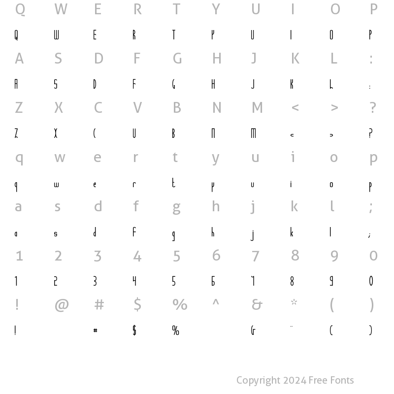 Character Map of Stelefont Regular