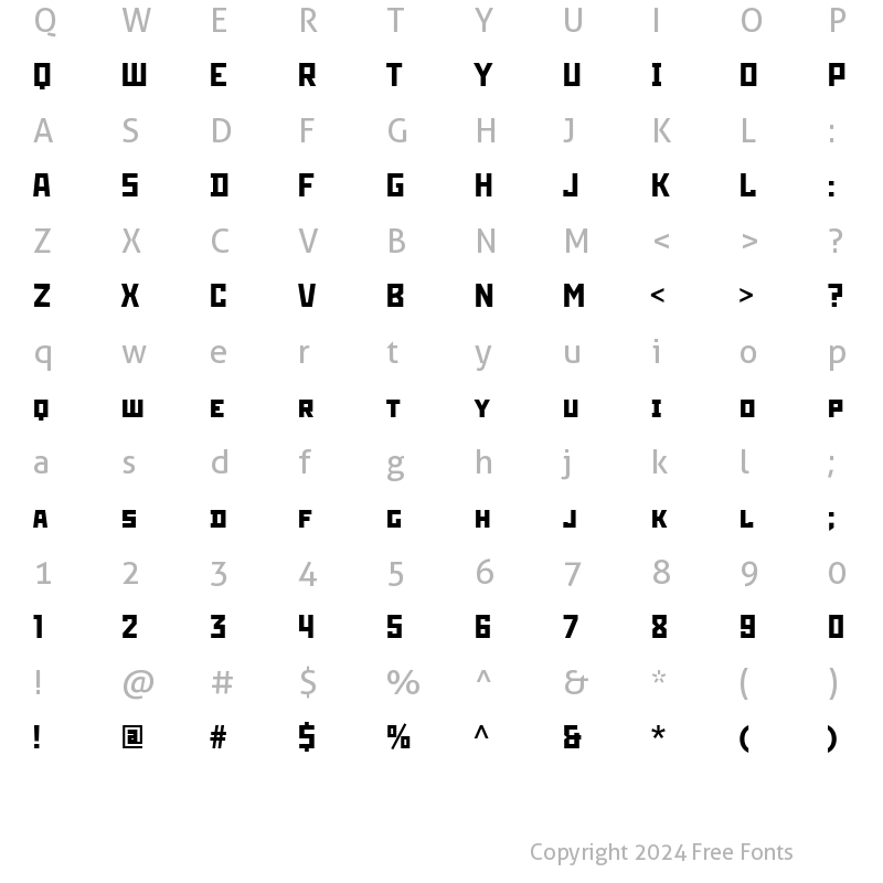 Character Map of StenbergITC TT Regular