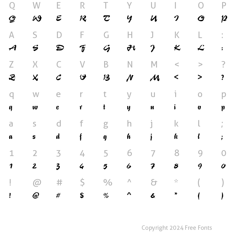 Character Map of Stentor URW Regular