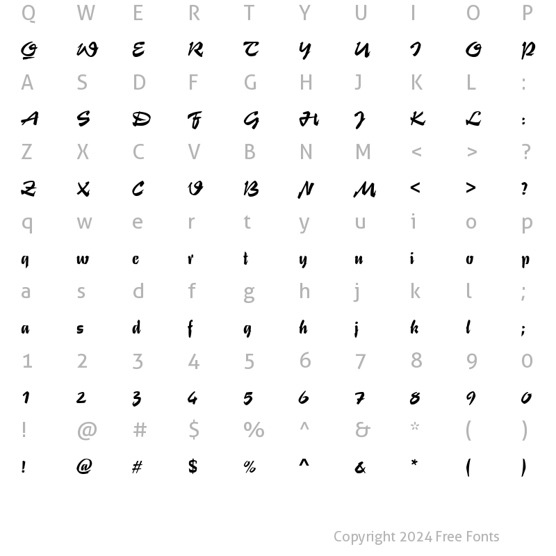 Character Map of StentorT Regular