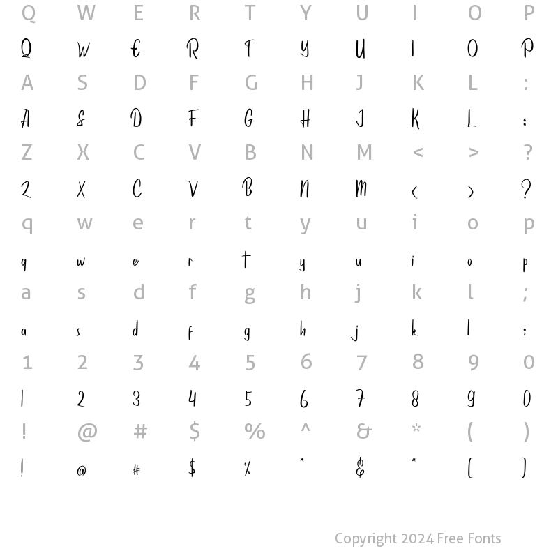 Character Map of Stenyck Regular