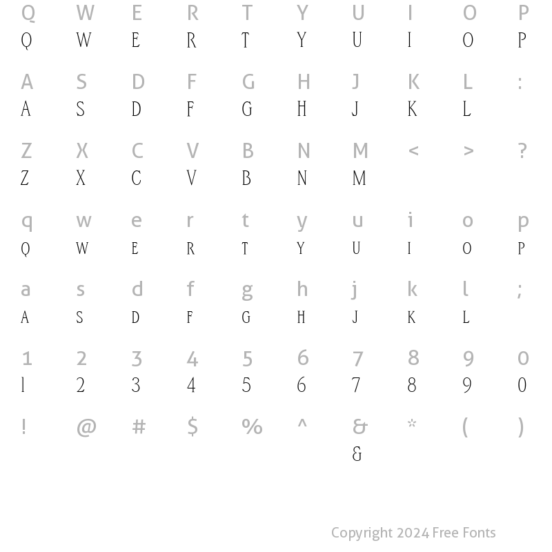 Character Map of SteppITC-LightSC xPDF Regular