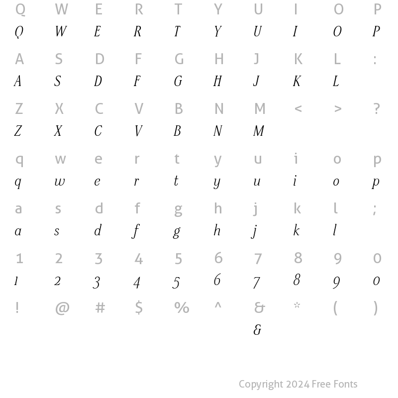 Character Map of SteppITC-MediumItalic xPDF Regular