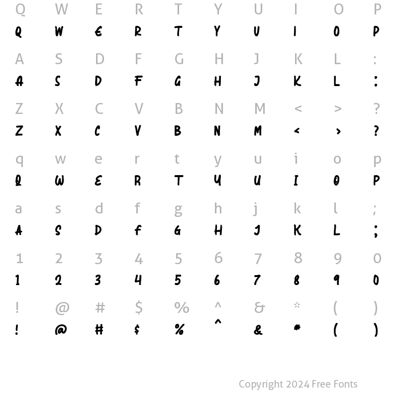 Character Map of Stereography Regular