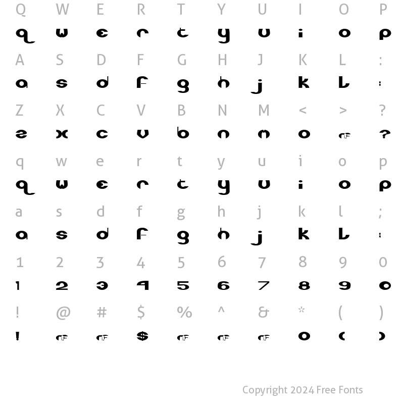 Character Map of Stereophonic 1