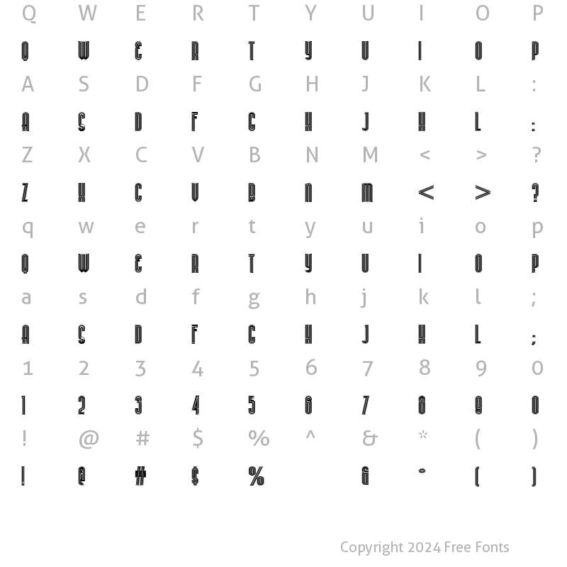 Character Map of Stereovolna Black Regular