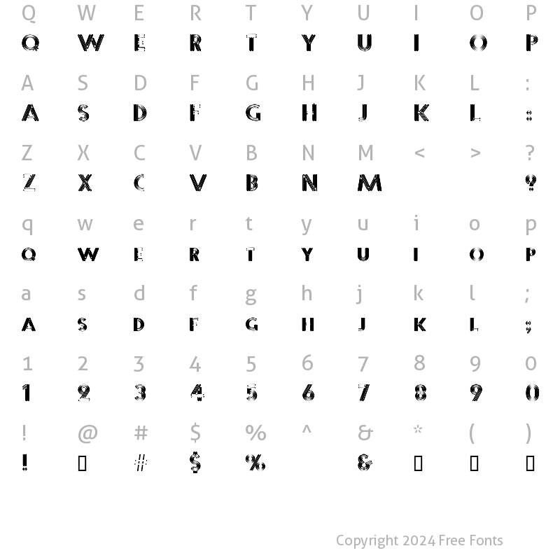 Character Map of SterlingPanic Regular