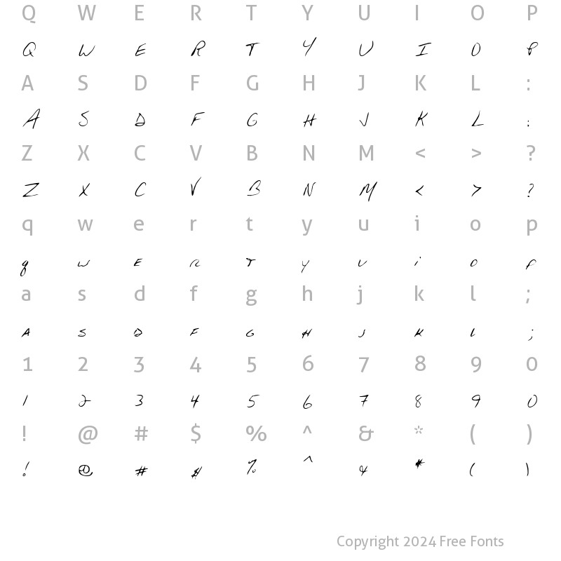 Character Map of Stevo Regular