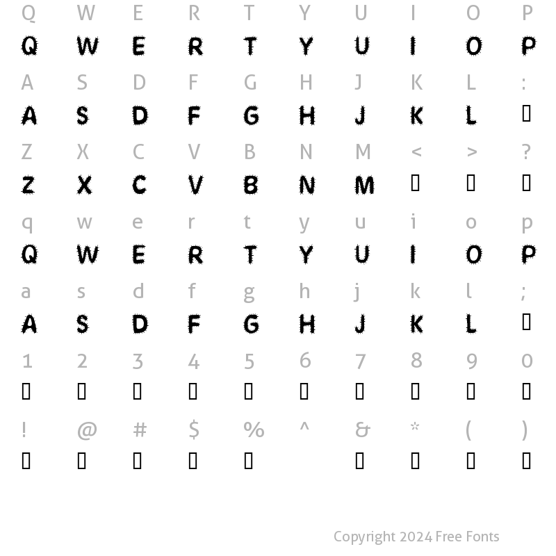 Character Map of StickAroundForJoy Regular