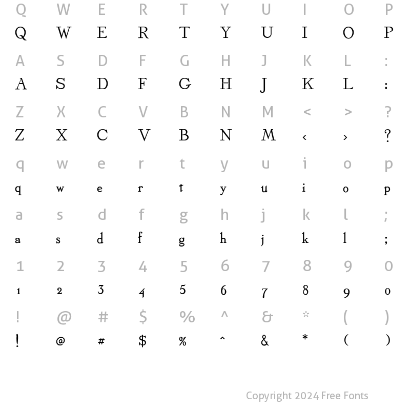 Character Map of Stickee-Bold Regular