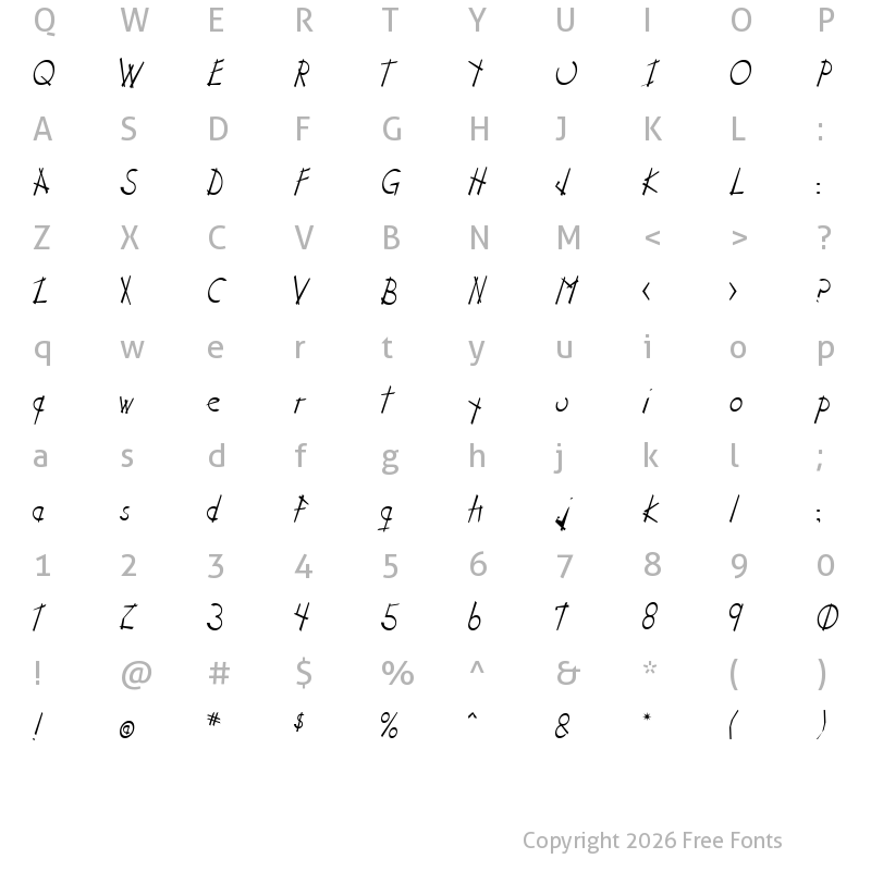 Character Map of Stix n Stonz Regular