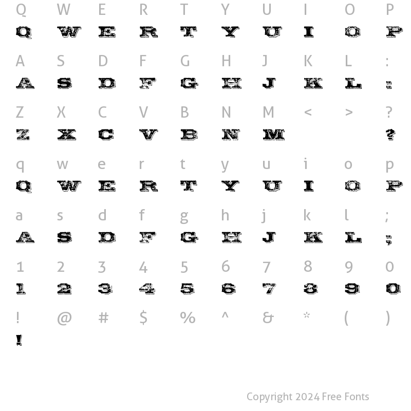 Character Map of Stockton WF Regular