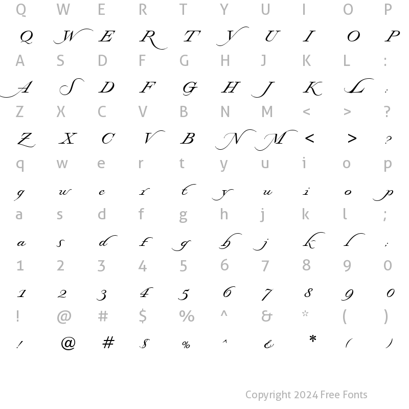 Character Map of Stockwell DB Regular