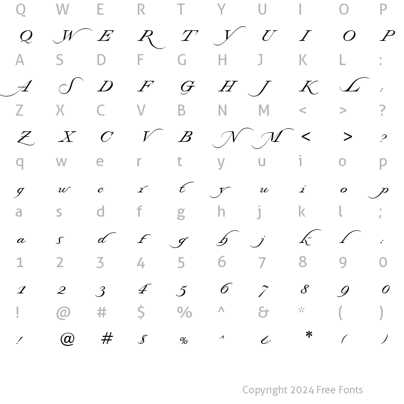 Character Map of Stockwell Regular