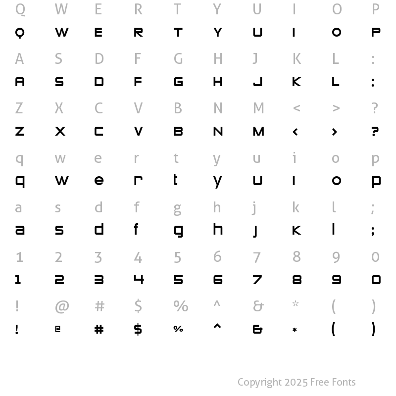 Character Map of STOMP_Zeroes Regular