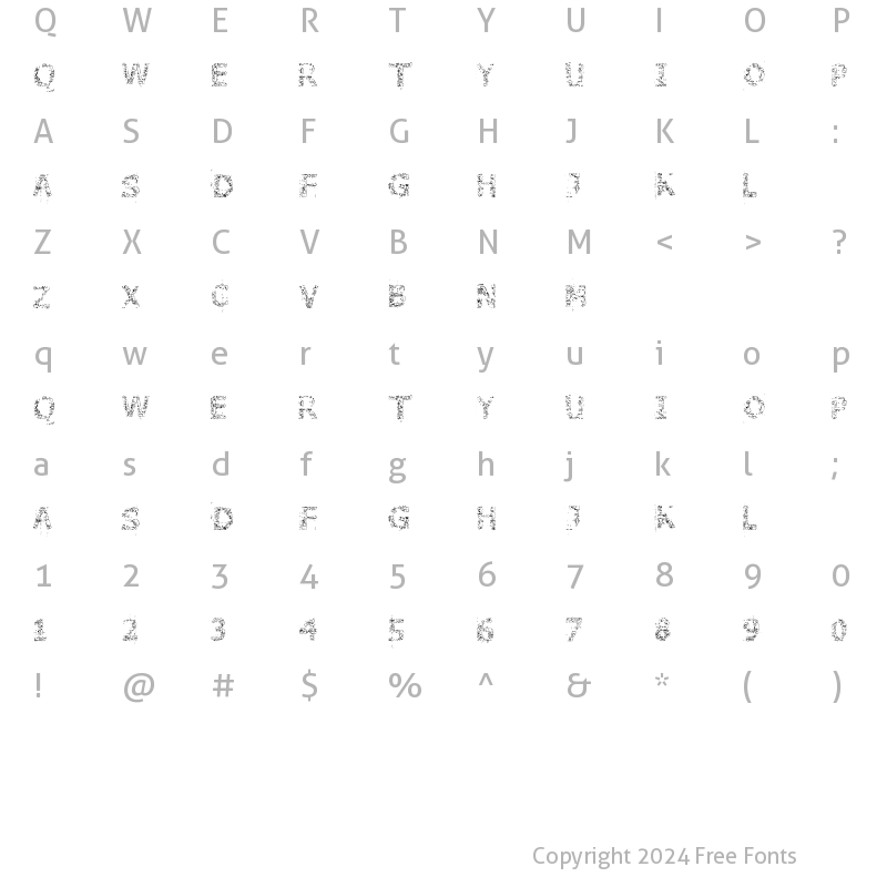 Character Map of Stone Edge Regular